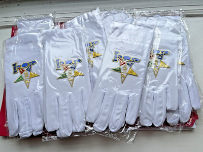 Wholesale LOT OES Eastern Star Past Matron Nylon Gloves