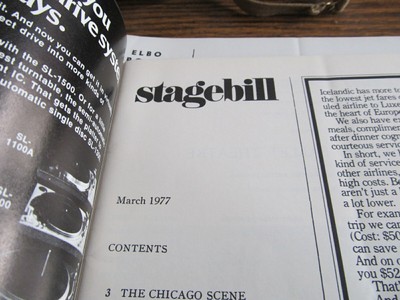 Chicago Playbill Stagebill 