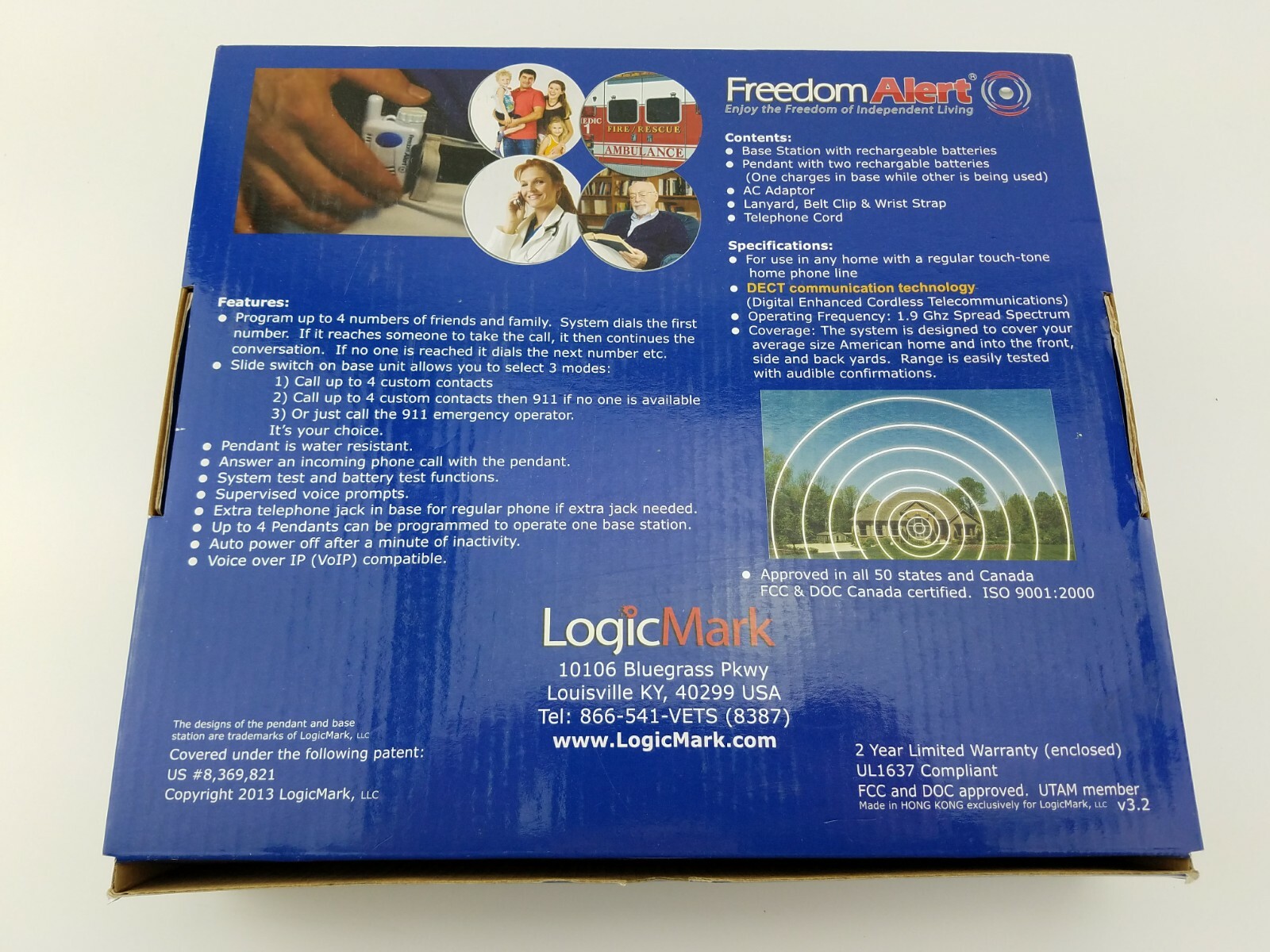 Freedom Alert Personal Emergency Response System Model 35511 No Monthly Fees CIB