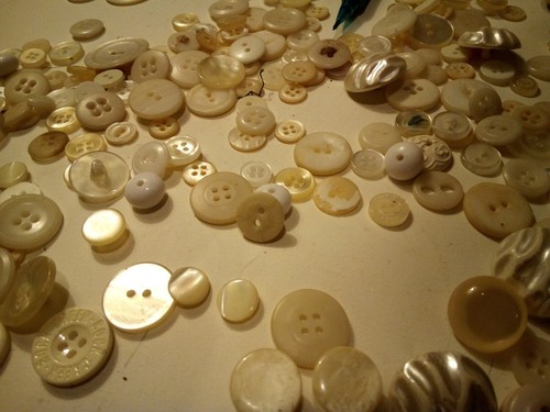Misc Buttons White And Off-white, and some Mixed Colors.