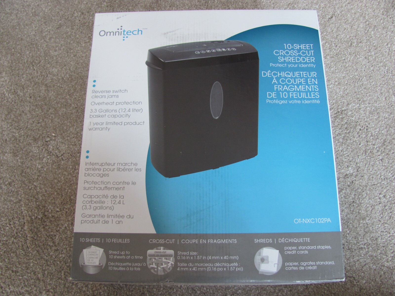 Omnitech Shredder Omnitech 14sheet Crosscut Shredder