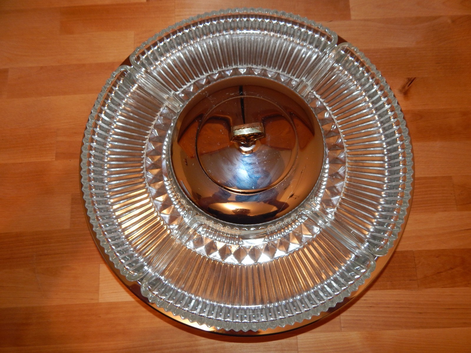 Vintage Kromex Relish Dish Lazy Susan