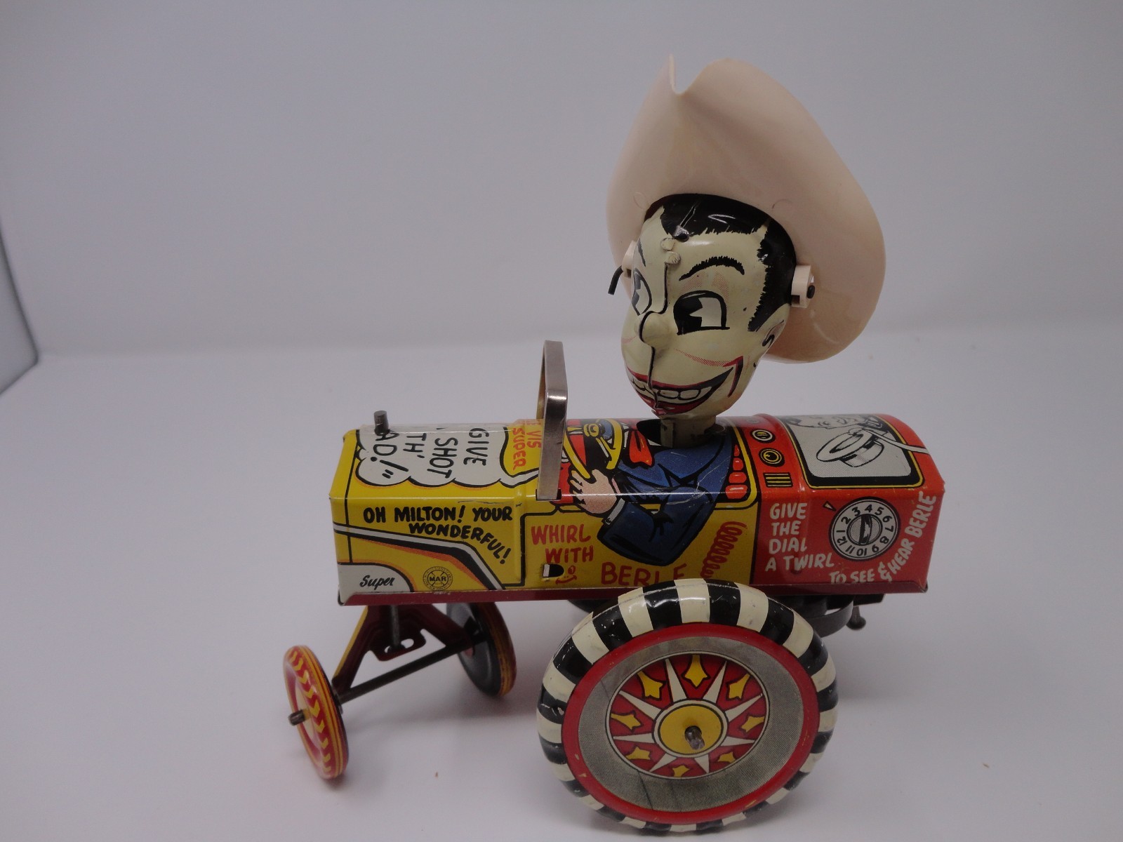 Early Marx Toys Tin Litho Wind-up MILTON BERLE CAR 1940's