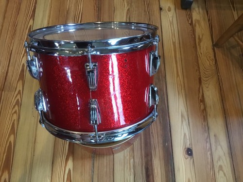 1970 Ludwig 13” Red Sparkle Mount tom Tom 70’s 1971 1972