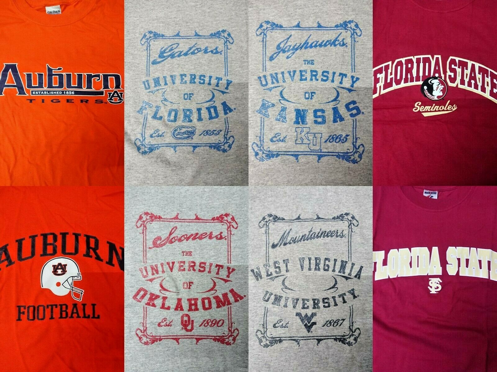 New University College Football Teams Logo Short Sleeve T