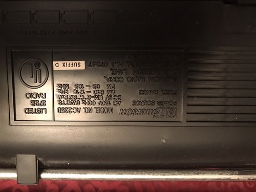 Emerson AC2350 Cassette Radio - Vintage - Used - USA Seller - Fast Shipping