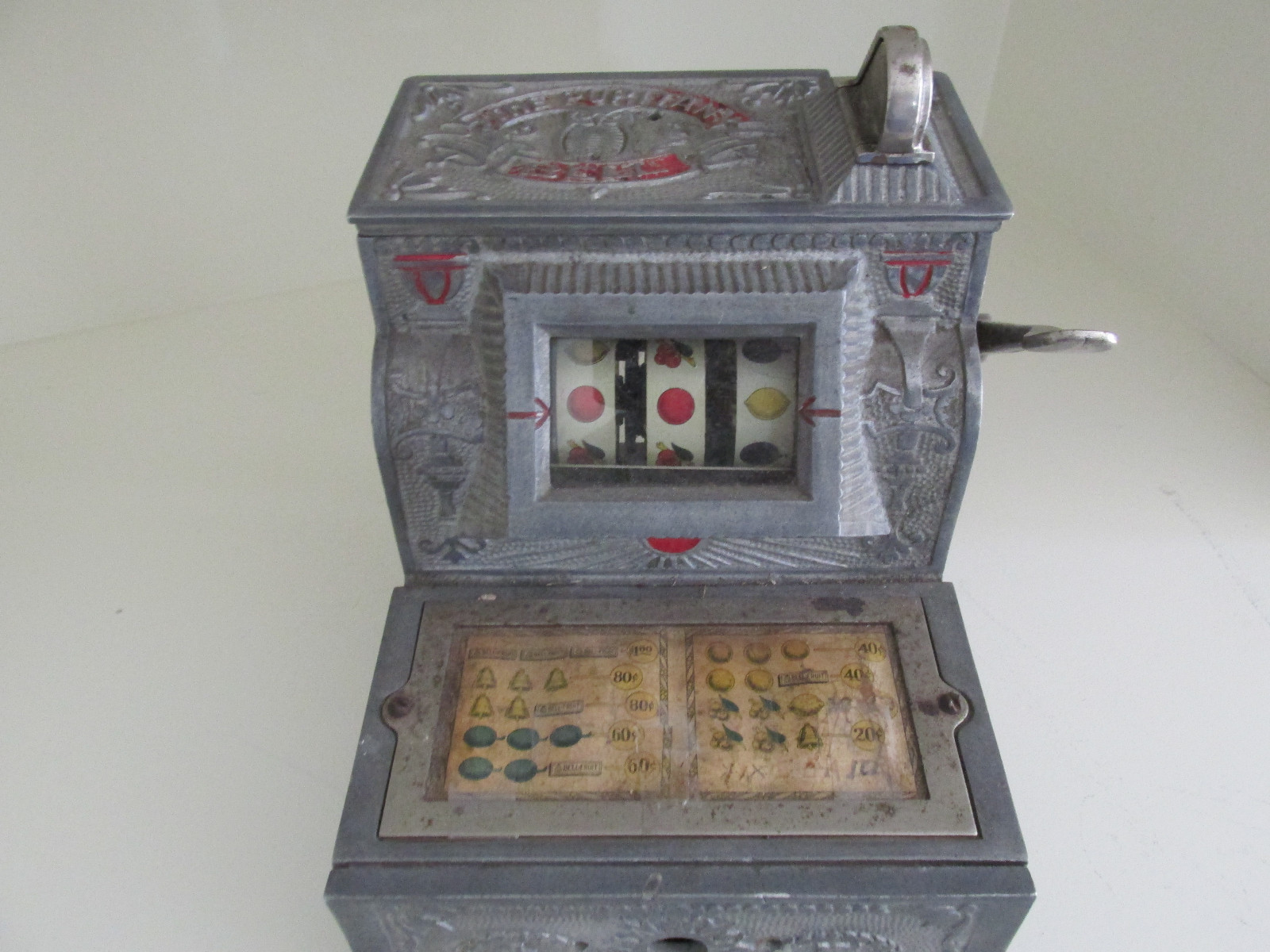 Vtg 1920s Mills Novelty Puritan Bell Trade Stimulator 5 Cent Machine Works Neat