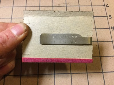 vintage original: HAND SAW - MONEY CLIP -- the wise buyer buys squire's