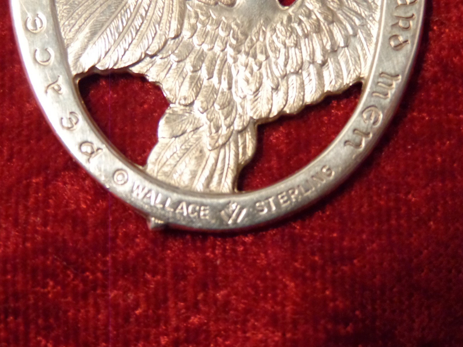 Sterling Silver 1976 Wallace Peace on Earth Christmas Ornament