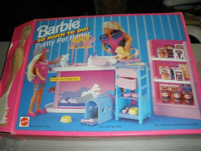 1994 MATTEL BARBIE SO MUCH TO DO PRETTY PET PARLOR COMPLETE IN BOX
