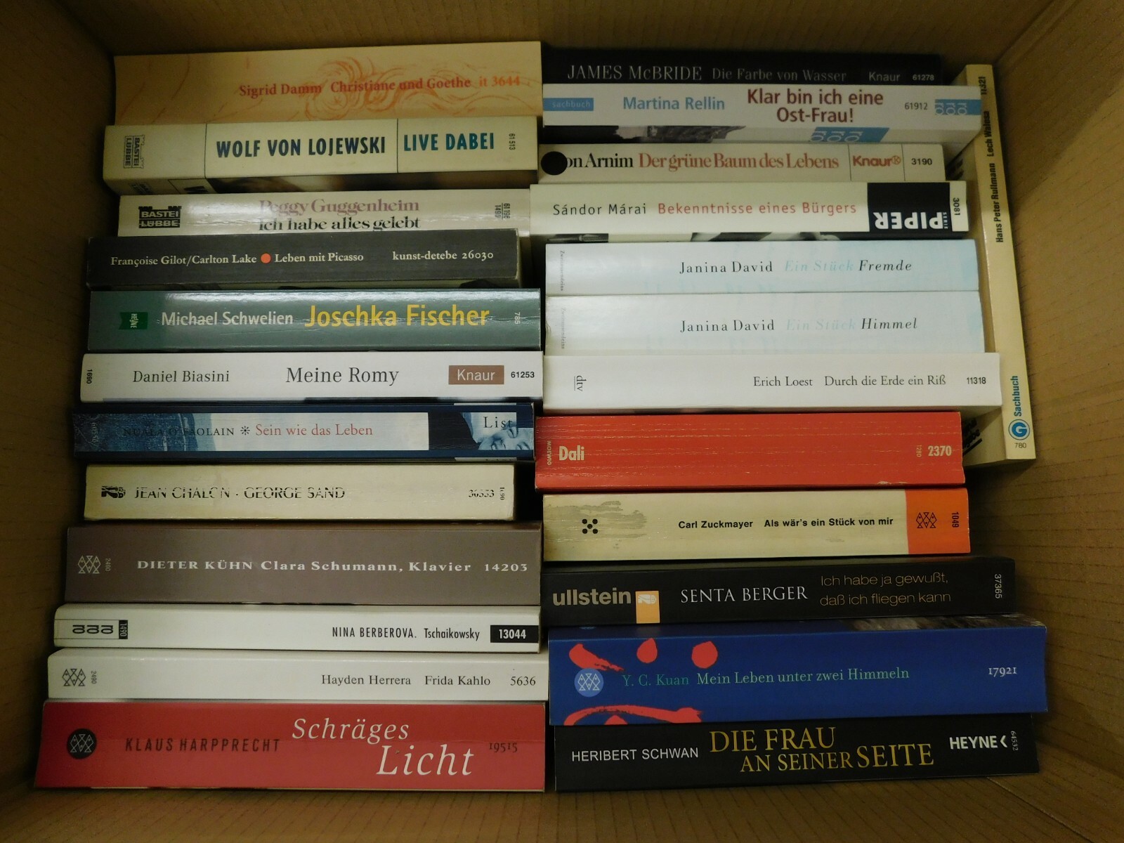 25  Bücher Biografie Biographie Memoiren Autobiografien Paket 1