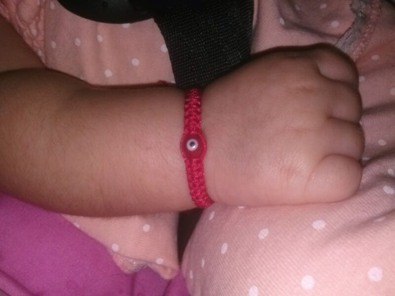 Baby Red String Bracelet, Red Evil Eye Good Luck Charm
