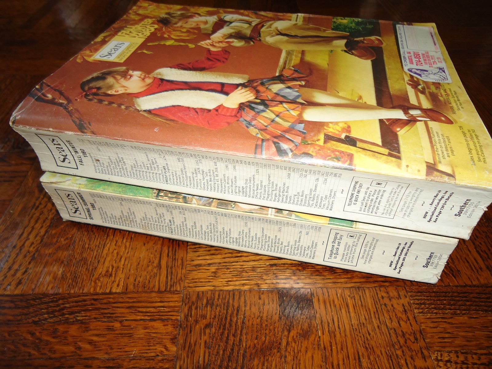 Lot of 2 Vintage 1980 SEARS Catalogs SPRING SUMMER FALL WINTER