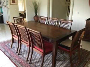 Hardwood Dining Table with six chairs | Dining Tables | Gumtree