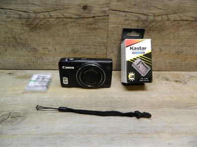 Canon PowerShot SX600 HS 16.0MP Digital Camera - Black 2 batts and charger