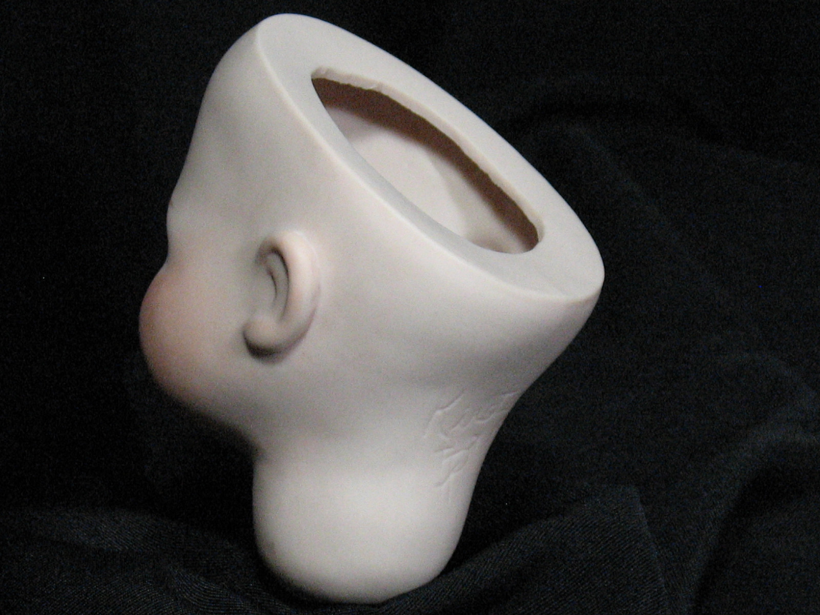 Bisque Porcelain Doll Head socket type 4 inch tall 1988 Kirsten NOS Vintage