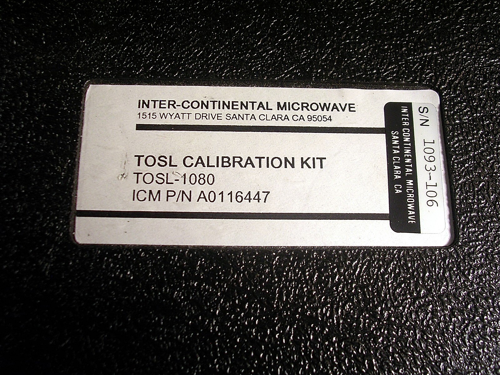 ICM InterContinental Microwave TOSLTOSL1080 CALIBRATION KIT