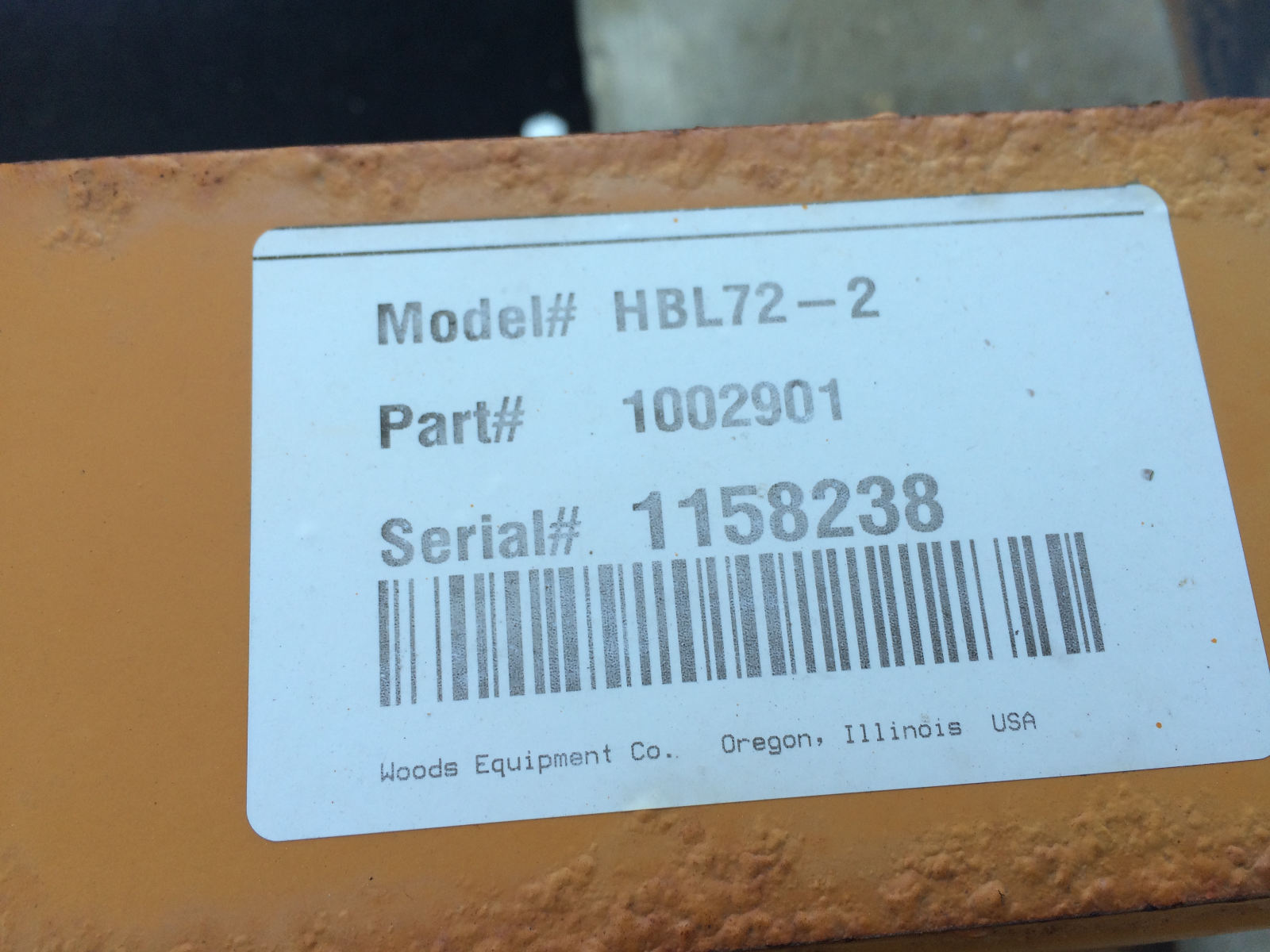 Wooods Three point hitch Rear Blade HBL72-2 3pt For Compact Tractors