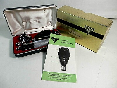 Vtg Riester Otoscope & Ophthalmoscope Medical Diagnostic Instrument Set Germany