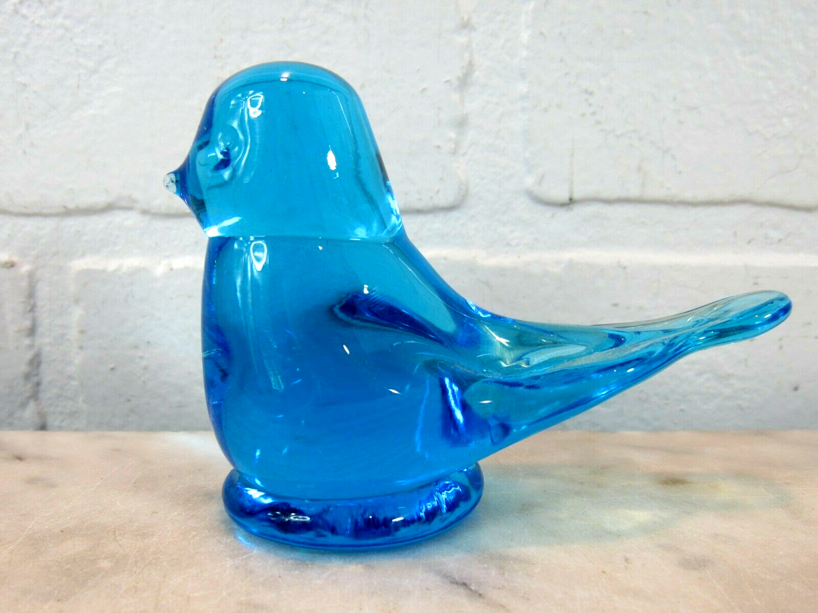 Vintage Bluebird of Happiness Art Glass Bird Figurine | eBay