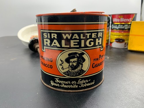 Lot Of Vintage Tobacco and Coffee Can King George Vi Queen Elizabeth Babys Plate