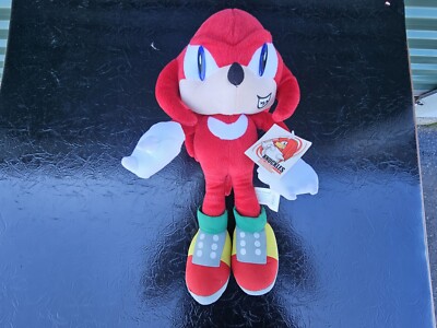 2003 Sonic X Knuckles Plush 12  Toy Network Viz Media Sega Hedgehog Great W/Tag!