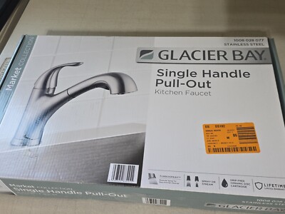 Glacier Bay Market Single-Handle Pull-Out Sprayer Kitchen Faucet Stainless Steel
