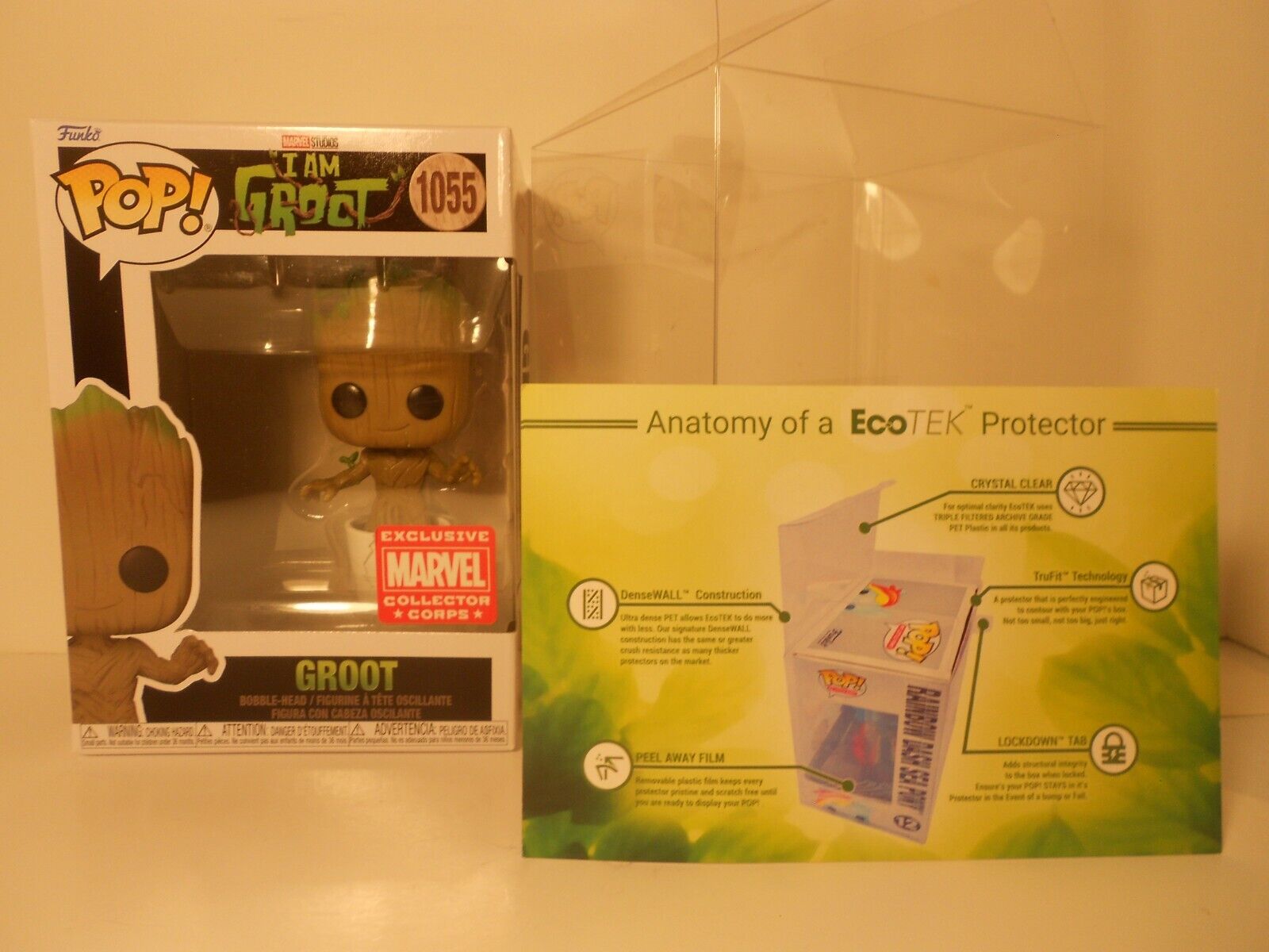 Funko POP! GROOT (Outgrowing His Pot) #1055 w/PROTECTOR Coll