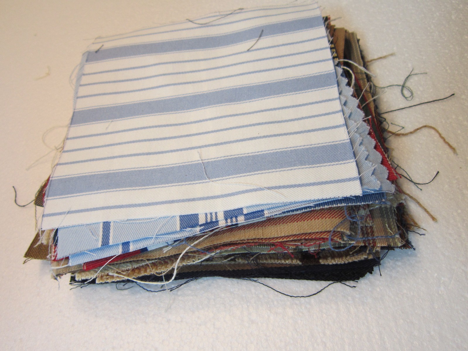 46 PRECUT FABRIC SHABBY CHIC LINEN TEXTILE SQUARES FOR QUILTING PATCHWORK CRAFTS