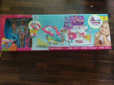 barbie cruise ship playset with 3 dolls and 28 accessories