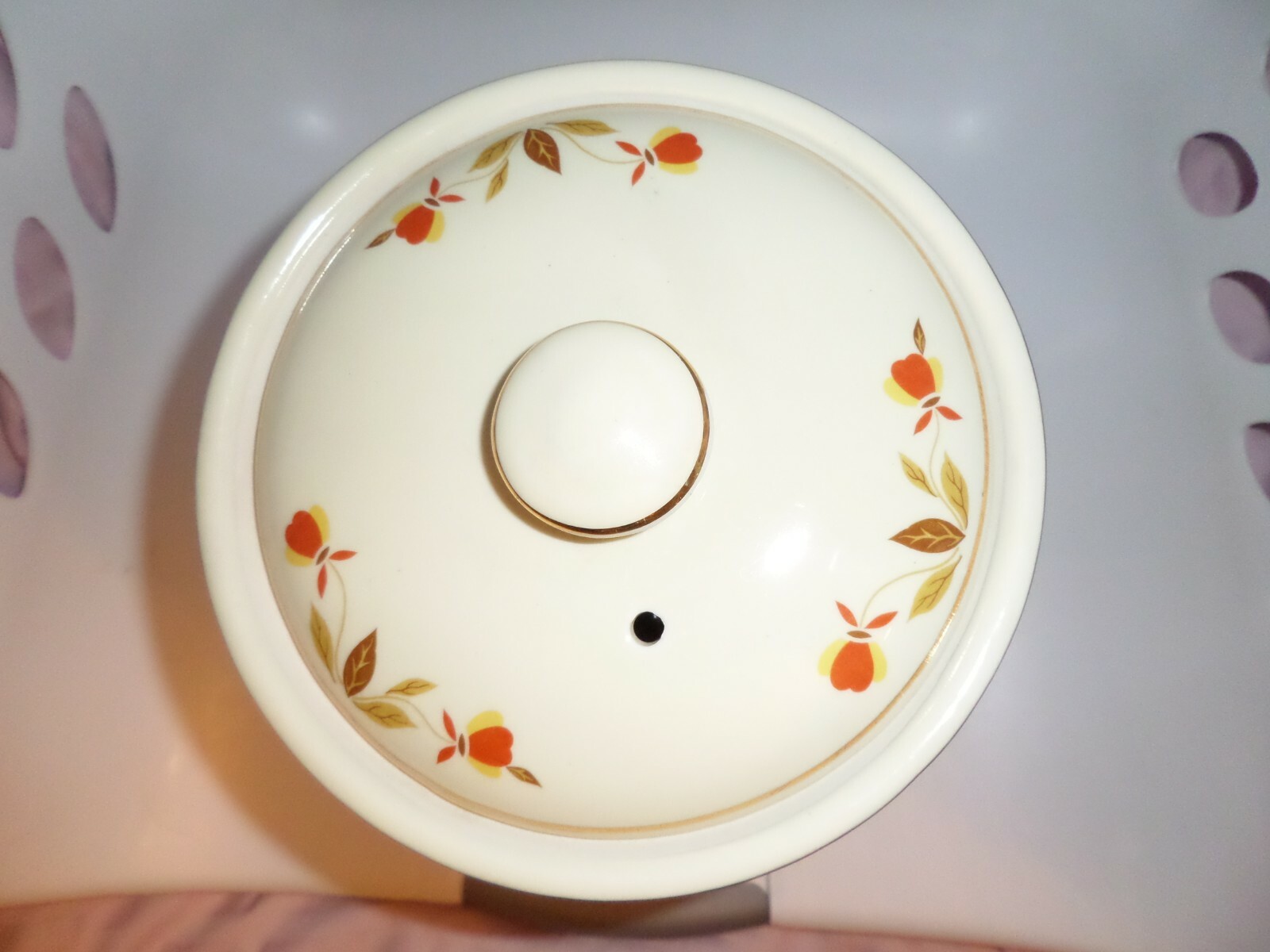 Autumn Leaf Hall China Stacking Lidded Casserole Dish Set