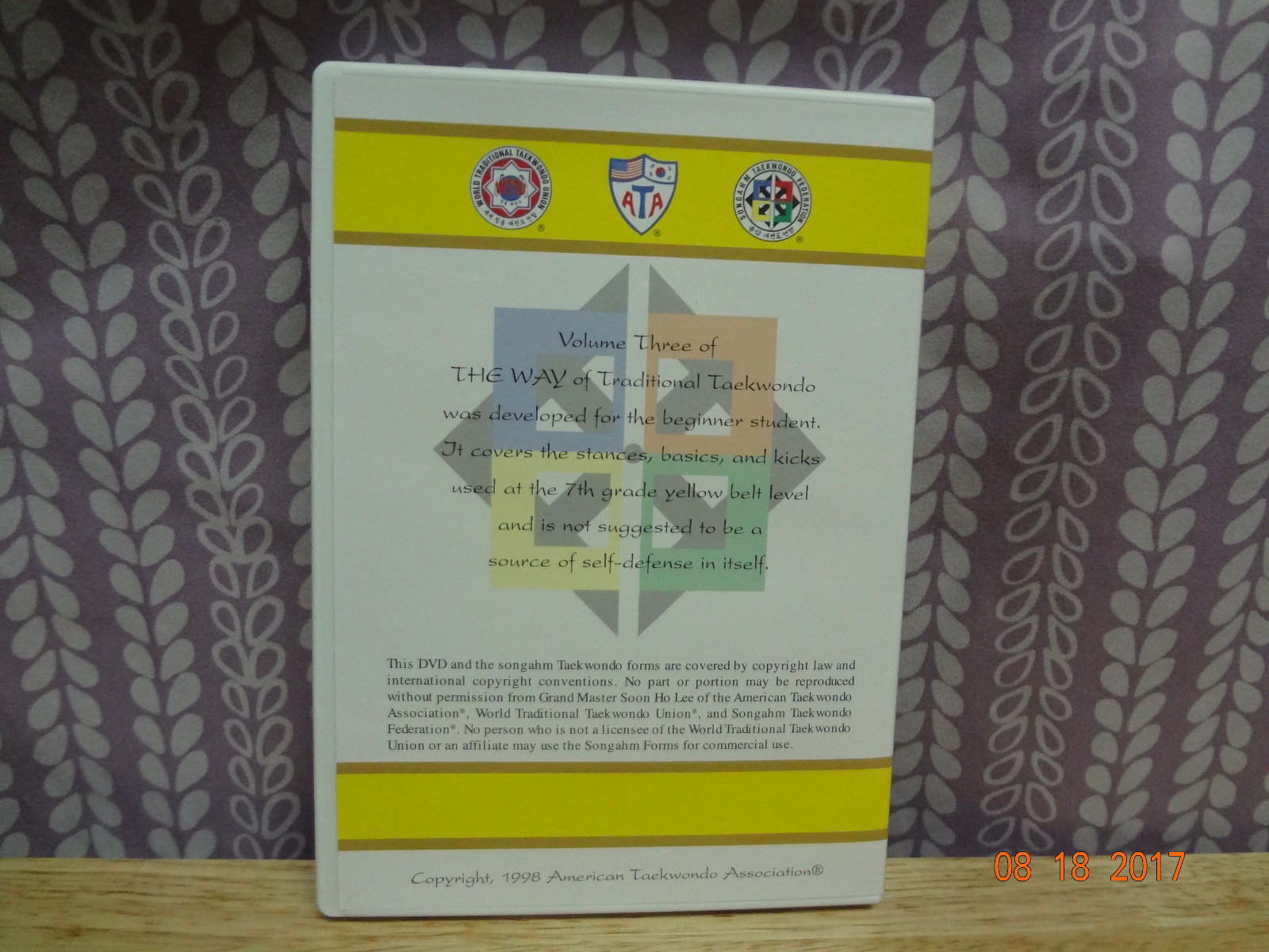 The Way of Traditional Taekwondo DVD ~ Songham Three  ~ Yellow Belt
