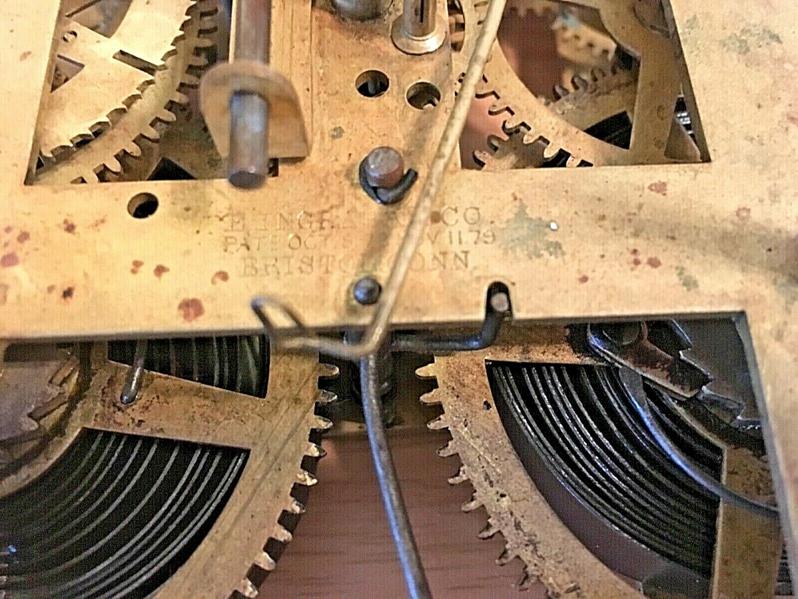 Clock Work Mechanism E. Ingraham Co. Bristol, Conn. Antique Parts Restoration