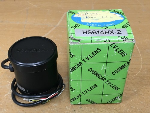 Cosmicar 16mm f1.4 CS Mount CCTV Lens Manual Focus Fixed Prime Industrial Japan