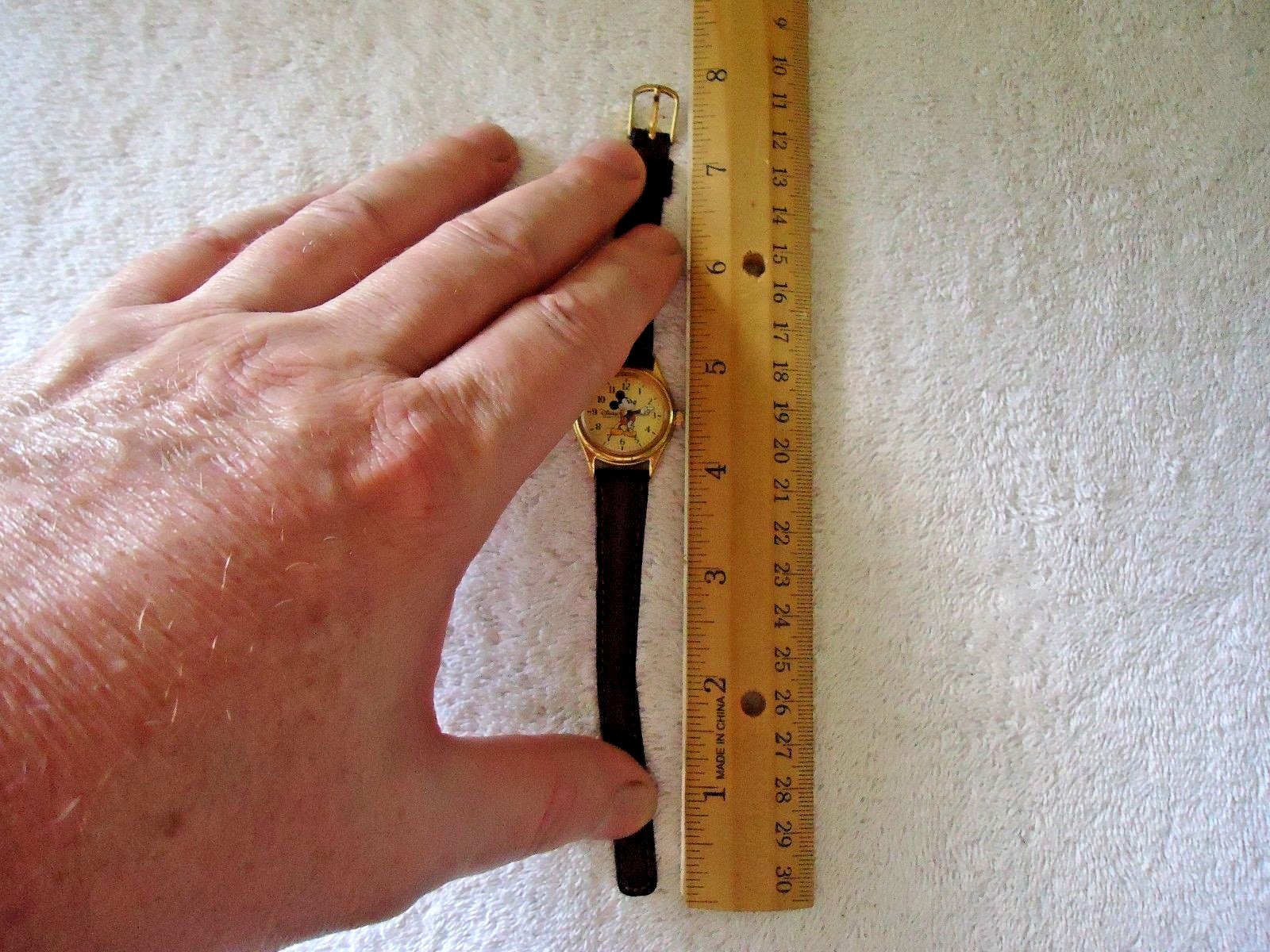 Vintage Disney Quartz Disney Time Works Womens Mickey Mouse Wristwatch