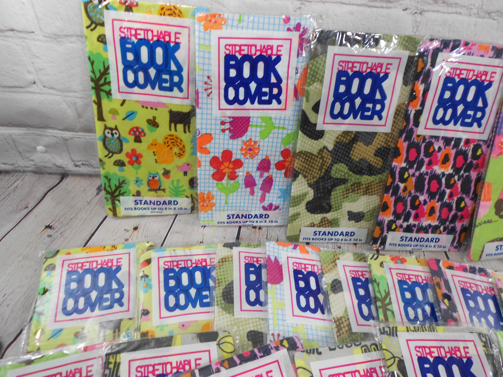 Stretchable Book Covers Lot of 50 Standard Size 8 x 10