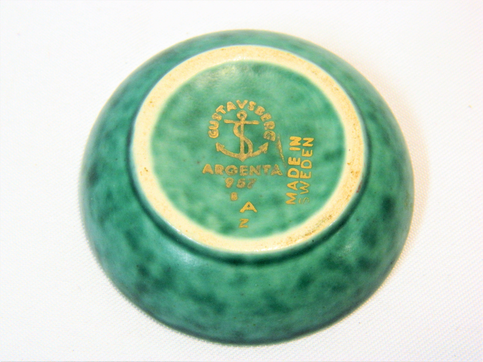 VINTAGE GUSTAFSBERG ARGENTA WILHELM KAGE CERAMIC ART POTTERY DISH SWEDEN MADE!