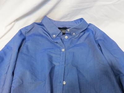 Lands End Bright Blue Button Up Shirt - Blue - Size 14 - EUC - Washed never worn