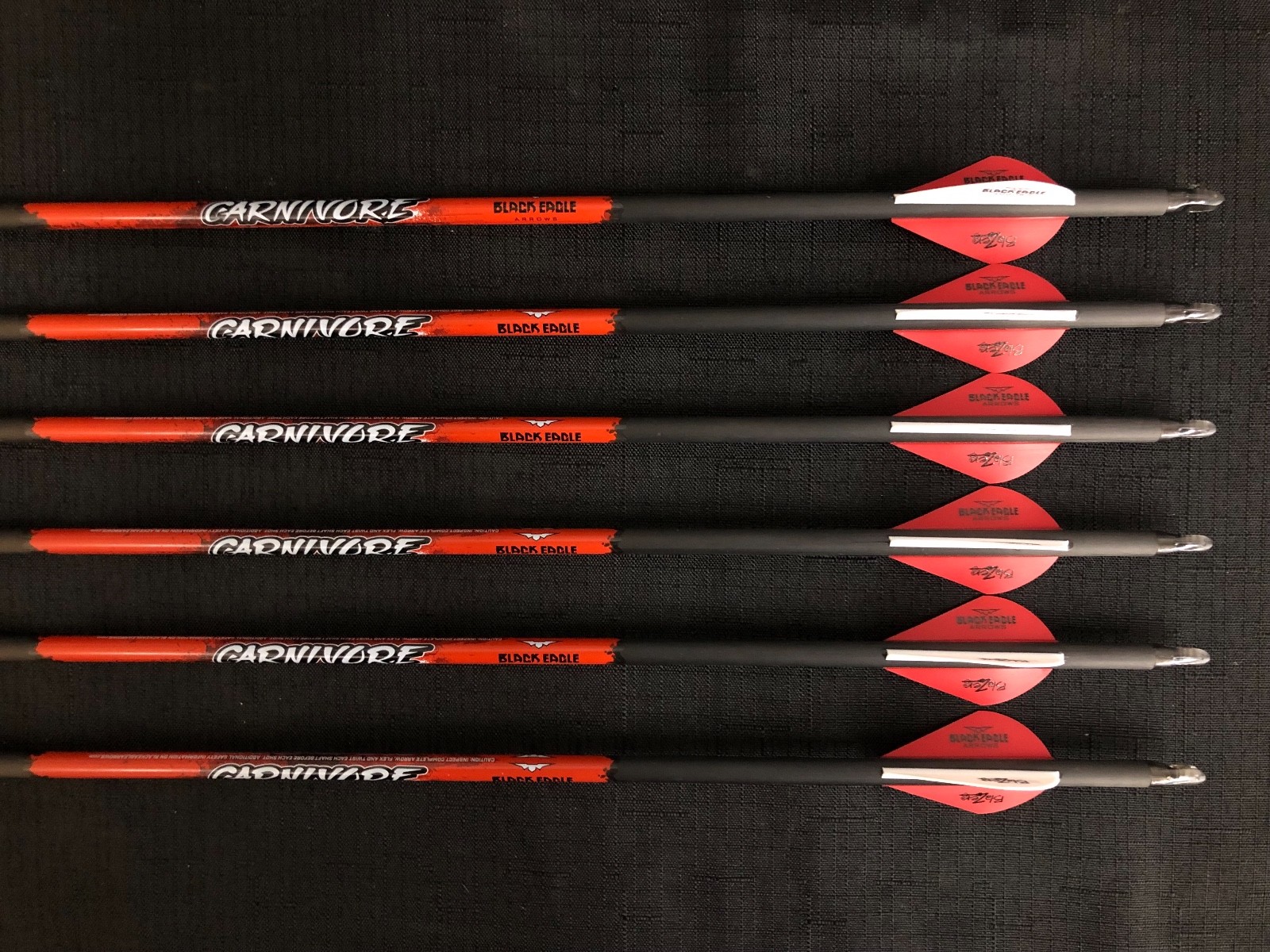 black-eagle-carnivore-350-003-fletched-arrows-12-dozen-6-arrows-brand-new