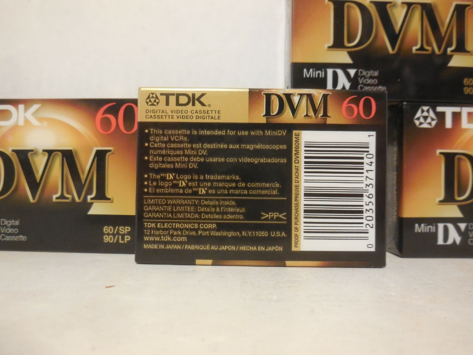 5 Sealed TDK DVC Superior Grade Camcorder Digital Video Tapes Mini DV 60 Min