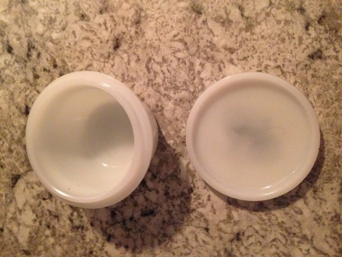 HAZEL ATLAS WHITE WITH BLACK SHIELD DRIPPINGS JAR VINTAGE GREASE JAR SUPER RARE