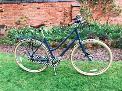 Ladies Orla Kiely olive and orange Bike 19”