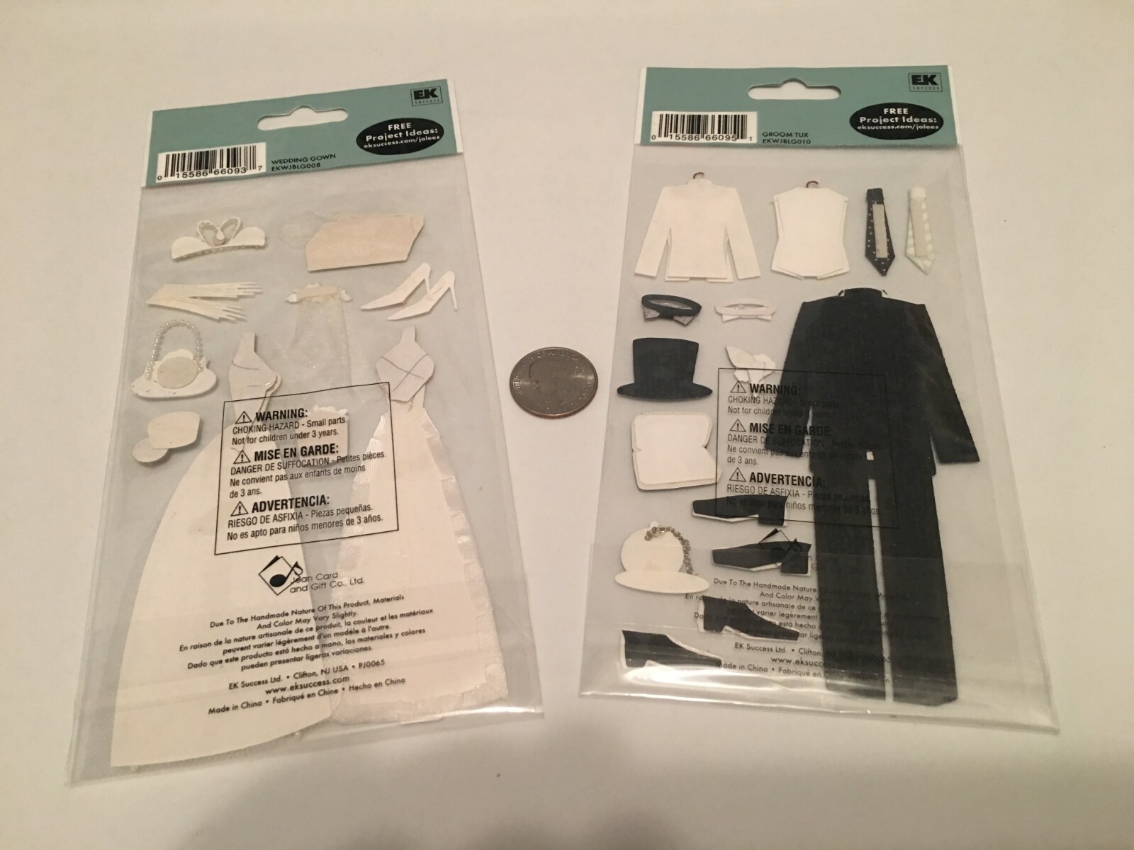 Jolee's Boutique Bride & Groom Dimensional Stickers - NEW