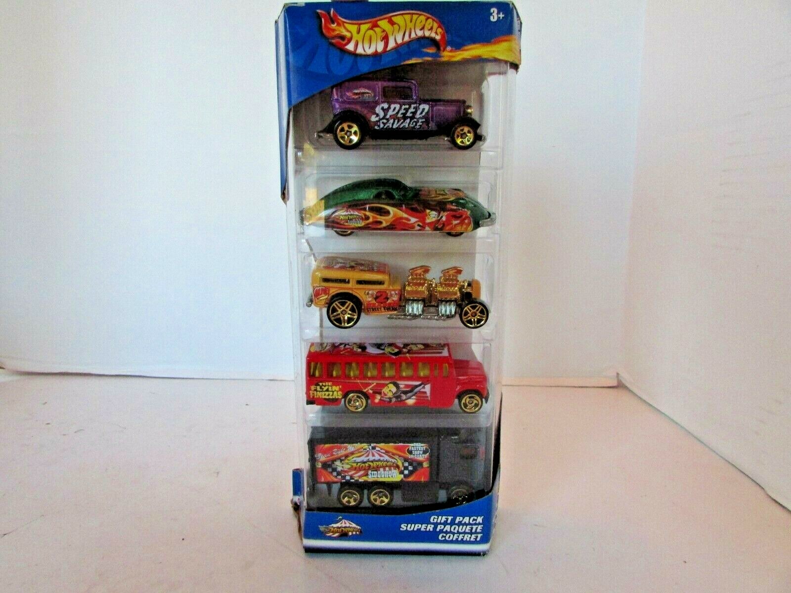 MATTEL HOT WHEELS 54447 GIFT PACK 5 DIECAST CARS CIRCUS NIB