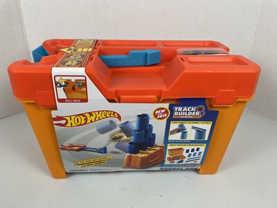 Hot Wheels Track Builder Barrel Box With Built In Car Launcher In Lid