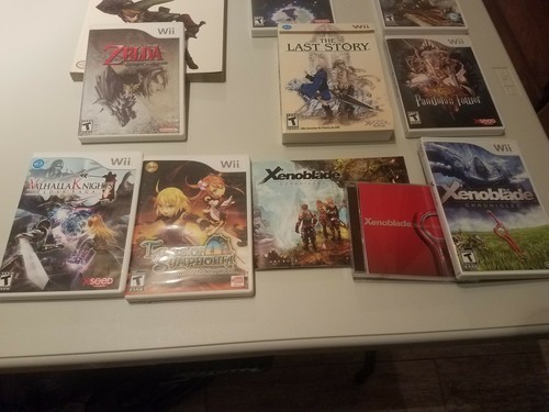 Wii RARE GAME LOT (8 GAMES) with extras! Zelda / xenoblade / The last story etc.
