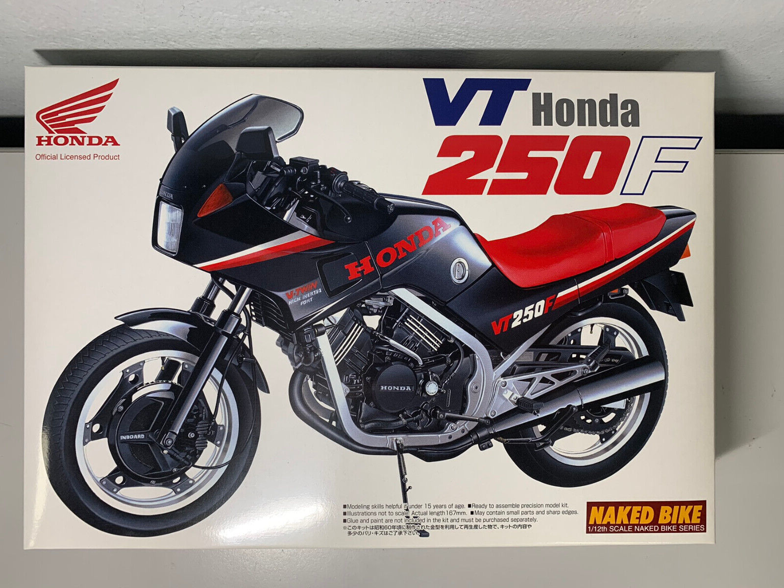 HONDA 6 CYLINDER 250 c.c. プラモデル RARE AOSHIMA 1:12 HONDA VT250F MODEL & PLASTIC KIT AOS-39328