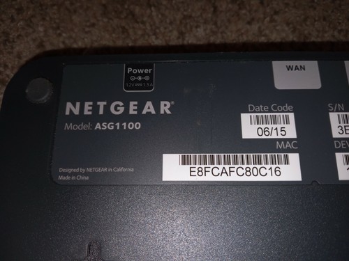 Netgear Lifestyle Gateway ASG1100 Home Security Hub Modem Networking System