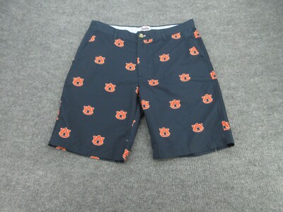 Auburn Tigers Shorts Adult 32 Blue Ovation Football Sports Mens (Act. 34''x10'')