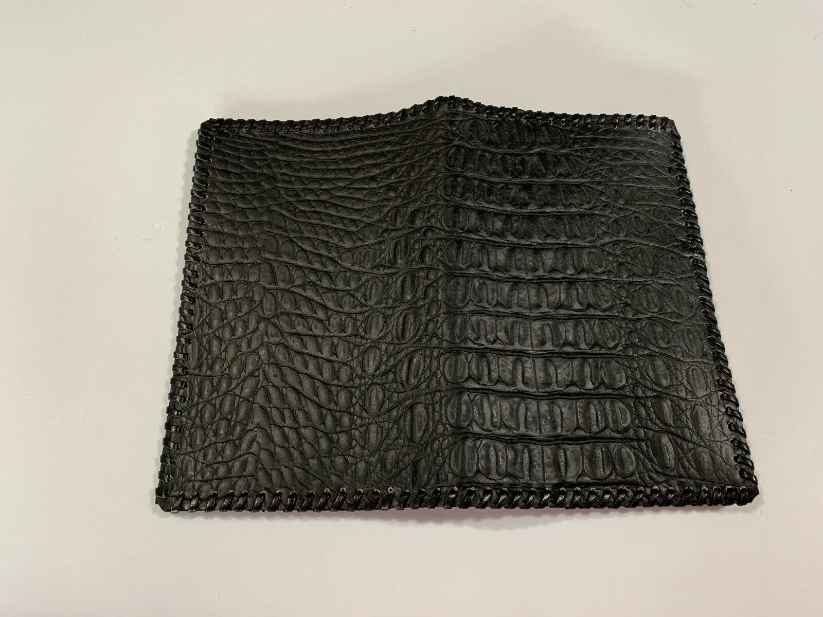 Oil Field Alligator Print Leather Pipe Tally Book Cover 6.75